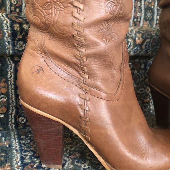 Bronx Brown Heeled Boots - Picture 2 of 10